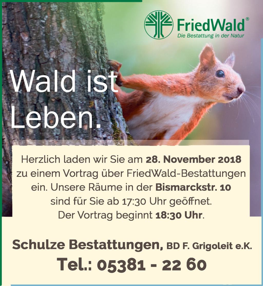 EInladung Friedwald Schulze Bestattungen